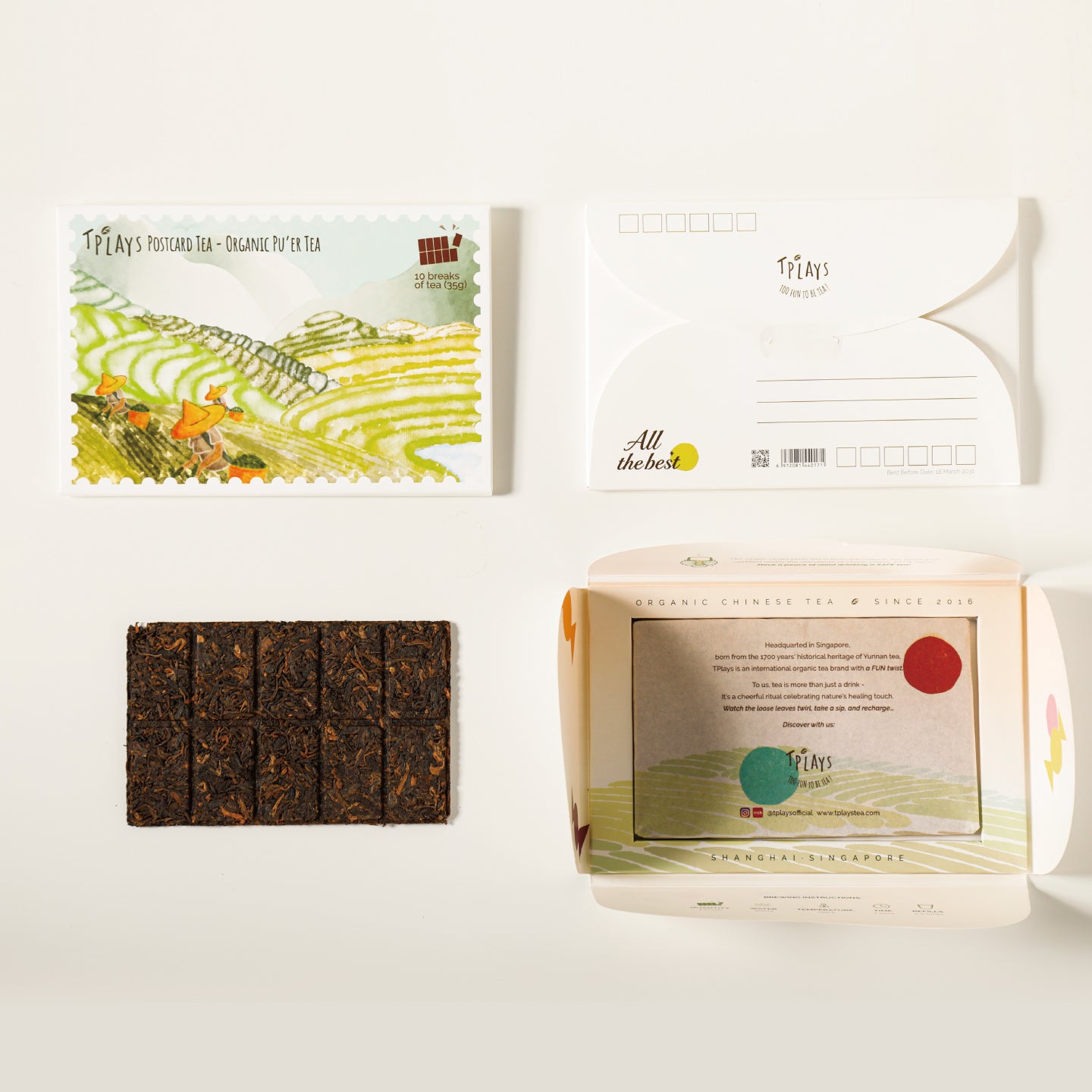 SLOW Down Lifestyle Postcard Tea - Organic Pu'er