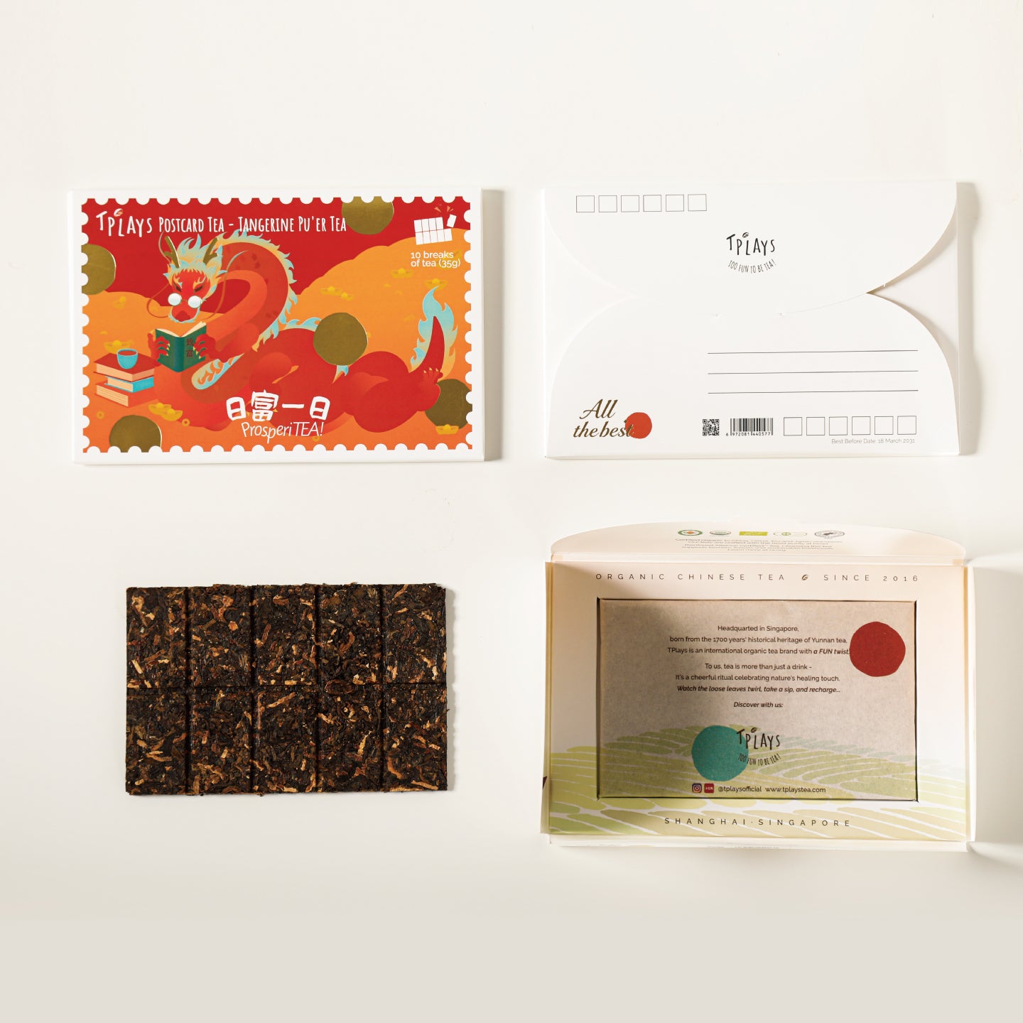 ProsperiTEA Postcard Tea - Tangerine Pu'er Tea