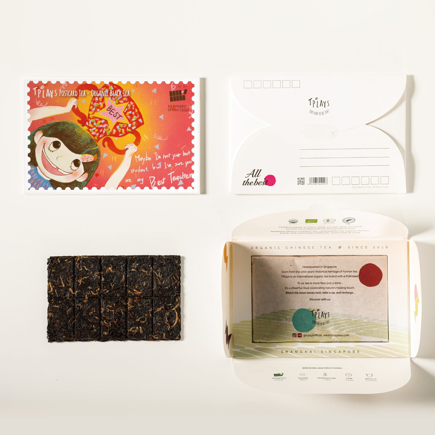 Best Teacher Postcard Tea - Organic Black Tea