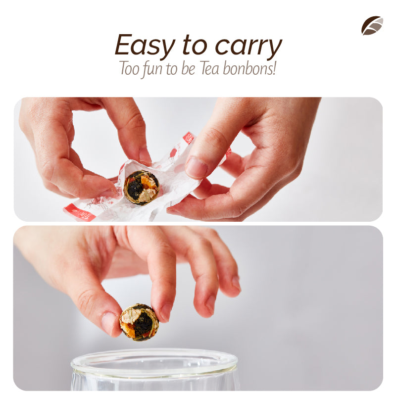 Unwrap your Tea BonBon like a candy.